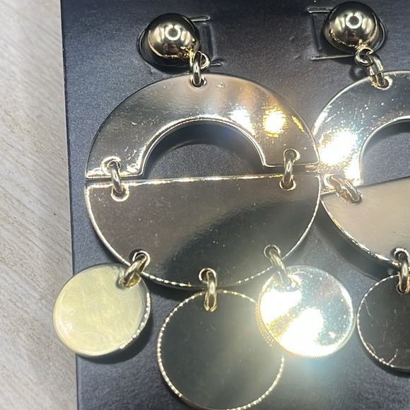 J. CREW Golden Mobile Drop earrings new on card - Picture 2 of 4